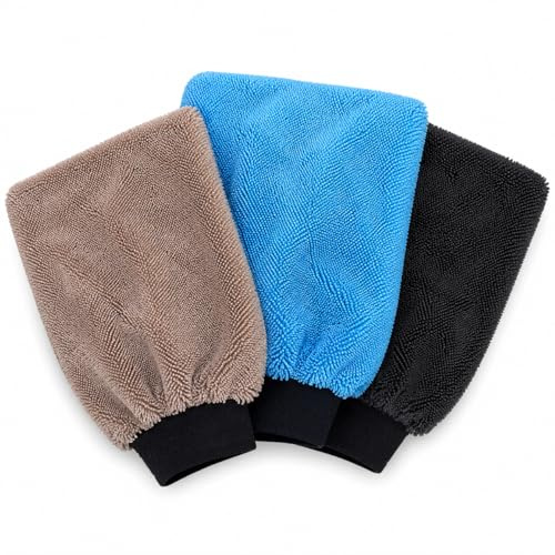 ZIYIE 3PCS Magic Bathroom Drying Cloth – Microfiber Cleaning Gloves and Cleaning Mitts for Home, Kitchen, Car and Furniture – Reusable Dusting Gloves for Everyday Cleaning