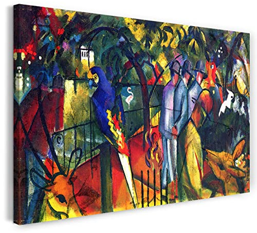 Printed Paintings Leinwand (120x80cm): August Macke - Zoologischer Garten