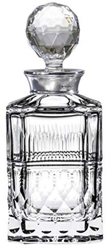 Cristal Oxford Motif carré Spirit Carafe avec argent sterling Collier par Royal Scot Crystal