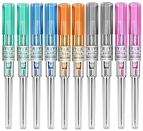 Unihuby Piercing-Nadeln – gemischte 14G 16G 18G 20G 22G Ohr Nase IV Nadeln Piercing Klemmen Kit, 15 Count (Pack of 1), Edelstahl