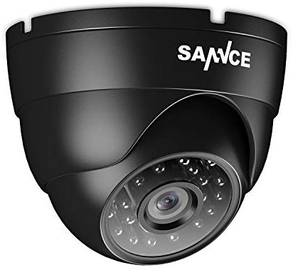 SANNCE 1080P 4-en-1 IP66 CCTV Cámara de Seguridad AHD/TVI/CVI/CVBS Cámara de Vigilancia Resistente Analógica Negro 2MP Interior/Exterior 100 pies Visión Nocturna