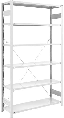 eurokraft | ESD-Steckregal | Regalhöhe 2500 mm | Grundregal | Boden-BxT 1300 x 500 mm