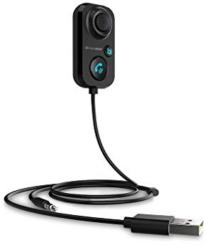 Caliber Récepteur Bluetooth - Carkit - pour Le stéréo Auto Radio Audio - 3,5 mm Jack Aux - avec Bouton de ramassage - Bluetooth 5.1 - PMT061BT - Propulsé par USB - Noir - 100 x 33 x 129 mm