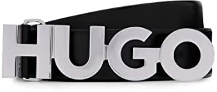 HUGO Damen Zula Belt 3,5cm-ZL Gürtel aus italienischem Leder mit Logo-Schließe