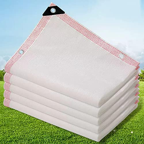 Shade Cloth White 1×2m 2×3m 3×3m 3×4m 3×5m 3×6m 4×4m 4×5m,Rectangular Shade Sail,90% Sunblock Shade Net,Garden Greenhouse Plant Shade Netting,Shade Mesh Tarp With Grommets,White-4x6m(13.1*19.7ft)