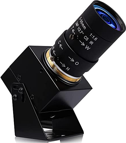 Svpro Webcam USB 8 MP avec mise au point variable 5-50 mm CS Mount Objectif 10X Zoom in et Out Caméra externe pour ordinateur portable, PC, caméra UVC Plug and Play 2448P