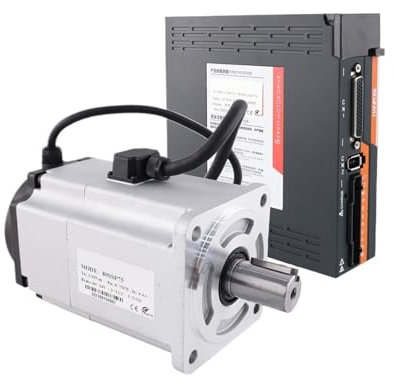 RWRAPS AC Servo Motor Whit Brake 2.39N.m 80SSP75 And AC200-240V ASD275 Servo Drive Milling Machine Equipment 750W Servo Motor Kit (Size : 80SSP75-ASD275 Kit)
