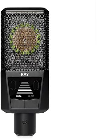 Lewitt RAY Microphone with Autofocus for Your Voice - Mute by Distance and Mute Button - for Podcasts, Streaming, Content and Music in Studio Quality - 1 Studio Condenser Capsule