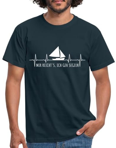 Spreadshirt Herzschlag Mir Reichts Ich Gehe Segeln Boot Männer T-Shirt, XL, Navy