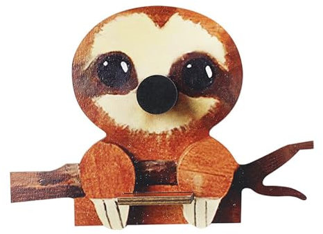 HERCHR Holz-Brillenstaffeleien, Halterung, Ständer, Faultier-Form, 3D-Holzpuzzle, Tierständer, Heimdekoration, Nachttisch, Brillenständer, Display Für Schreibtisch, Nachttisch, Heimdekoration
