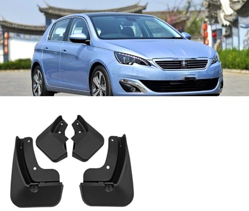 Bqieai 4PCS Auto Vorne Hinten Schmutzfänger, Für Peugeot 308S 2014-2019 Rad Spritzschutz Kotflügel Staubdicht Schlamm Klappen Car Styling Zubehör