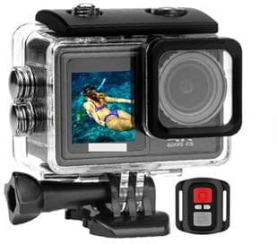 Action Camera with Image Stabilization, S81ER Action Camera 4K 60FPS EIS Video With Optional Filter Lens 24MP Zoom 1080P Webcam Vlog Sports Cam With Remote High Frame Rate Stable performance(4,4K Came