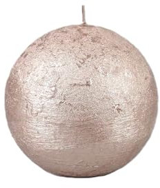 Rasteli Luz Your Senses Metallkerze-Kugelkerze Gold-Champagnergold D 10 cm pro 2 Stück