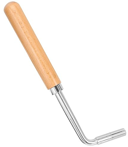 Professioneller Klavierschlüssel für Präzises Stimmen aus Metall und Holz | Silberfarbenes Werkzeug, Hohe Härte und Schlagfestigkeit, Rostarm, für Klavierzubehör und Tuning Profis