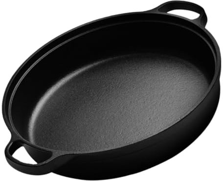 COLLBATH Uncoated Cast Iron Wok Heavy-Duty Home Cooking Pot for Frying and Stir-Frying Induction Pans Made of Iron Material Versatile Kitchen Cookware for Everyday Meals