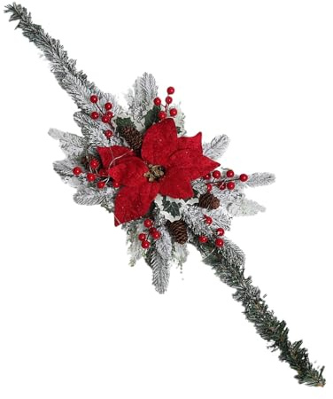Zasdvn Regalo de Navidad Buzón de Navidad con luces | Swag de Navidad al aire libre | Decoraciones de Navidad con luz, guirnaldas de Navidad, decoración de Navidad