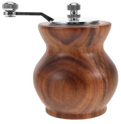 YARNOW Pfeffermühle Holz Mit Handkurbel Manuelle Gewürzmühle Einstellbar Zum Mahlen Von Salz Und Pfeffer Für Küche Und Grill