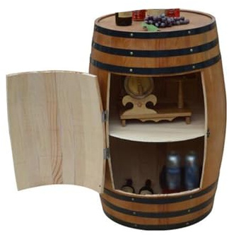 Der Fässer aus Massivholz für Wein der Weinkasten der Eichenfass mit Tür der dekorative Weinfaß das Regal für Weinlagerung Die Oberseite des Fasses kann genutzt werden, um Wein- oder Dekorations.(30x6