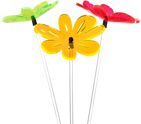 Cazador-del-sol ® - das Original | NEA - Wavy | 3 Stück | Sonnenstrauß bunt | Durchmesser 8 cm | Höhe 25 cm