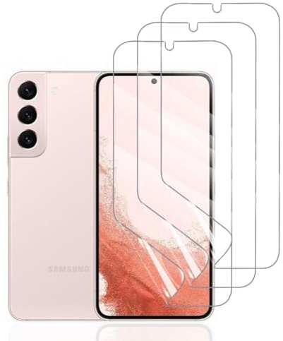 Hhfcryst Pellicola Idrogel Protettiva per Samsung Galaxy S22 5G, 3 Pezzi HD Trasparente Morbido TPU Protezioni per Lo Schermo(Non Vetro Temperato)
