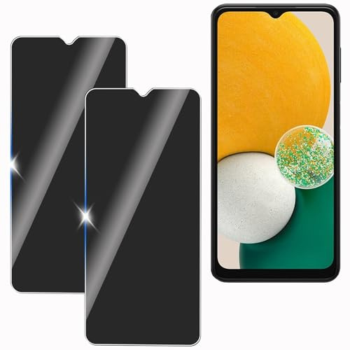 KULAIKE 2 Stück Sichtschutz für Samsung galaxy A13, Display Schutzfolie Panzerglas,Anti-Spy,Blickschutzfolie, 9H Härte, Anti-Kratzer