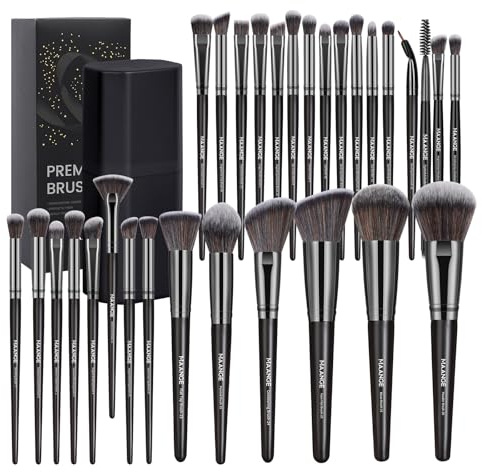 MAANGE Pinselset Makeup – 30-teilig, Make-up-Pinsel-Set für Grundierung, Puder, Rouge, Concealer, Kontur, professionelles für Augen- und Gesichtskosmetik