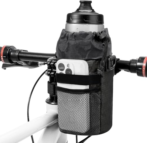 WOTOW Fahrrad Flaschenhalter- Flaschenhalter Lenkertasche- Getränkehalter Isolierte Fahrradtasche für Wasserflaschenhalter Fahrradlenker Getränkehalter für Cruiser, Roller, Mountainbike und Rollstuhl