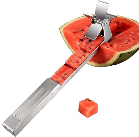 Hogvinnatil Roulette à outils pour pastèque, coupe-pastèque, outil de coupe de fruits, moulin à vent, appareil multifonction en acier inoxydable pour fruits, utilisation en cuisine Cortador avec