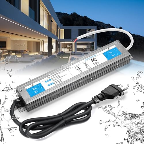 BRIMETI Transformador 220V a 24V 300W 12,5A LED Driver Exterior Impermeable IP67 Fuente de Alimentación 220V a 24V DC Driver de Bajo Tensión Controlador Constante Voltaje, para Tira LED