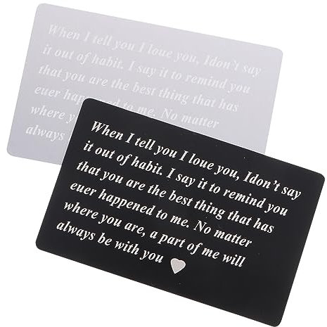 SHINEOFI 2pezzi Biglietti Da Visita Inserto Decorativo Biglietti Incise Per Inserto Carte Decorative Per Borsetta e Regali Speciali