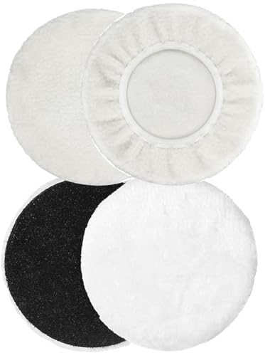 4 Pezzi 125mm Tamponi per Lucidatura Lana Auto, Dischi per Lucidare Professionali per Auto Bellezza Pulizia Lucidatura Ceretta