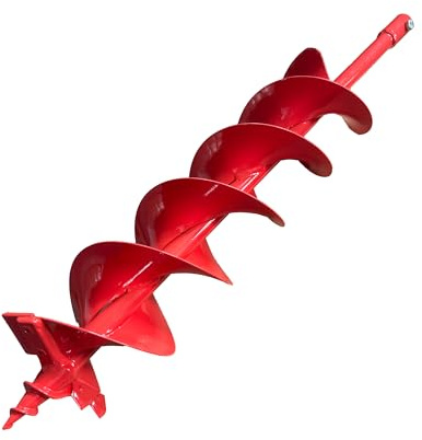 THUNDERBAY 6 Inch Diameter 36 Inch Long Double Sprial Earth Auger Bit with Sprial Drill Bit and Two Zigzag Replaceable Blades