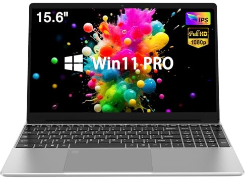 Kayoote Ordenador portátil de 15,6 Pulgadas con Win 11 Pro para Estudiantes y Empresas, portátiles N5095 de 8+128 GB con reconocimiento de Huellas Dactilares, Pantalla FHD, Wi-Fi 6, BT5.0