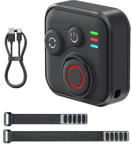 Bluetooth Telecomando per GoPro Hero 13/12/11 Insta360 X5/X4/X3/Ace Pro 2/Ace Pro/GO3S/GO3/IOS/Android, HOVCEH Senza Fili Telecomando per con Cinturino da Polso e Cavo di Ricarica USB