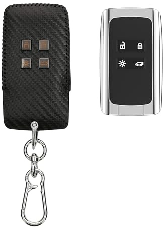 kwmobile Cover Chiave Auto Compatibile con Renault con 4 tasti Smart Key (solo Keyless Go) - Custodia Protettiva Copri Chiavi per Telecomando 3 Tasti - Coprichiave Macchina in Pelle PU -
