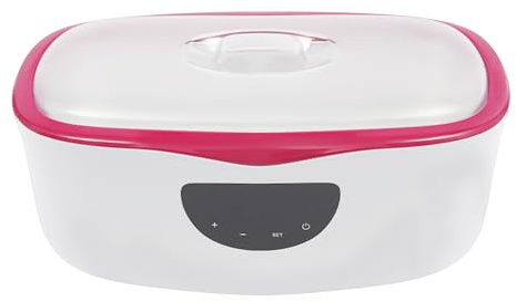 LENJKYYO Máquina de baño de parafina para manos y pies, 230 W, 4000 ml, máquina de baño de parafina con fusión rápida de cera y modo de autoajuste para baños de parafina (rojo)