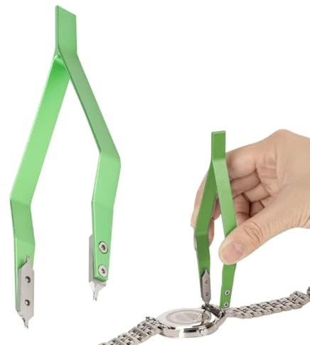 Pinces à ressort pour horlogers, outil de retrait et de réglage de bracelets de montre, réparation Outil, Pince à épiler en V, Pratique pour la réparation de montres, Vert