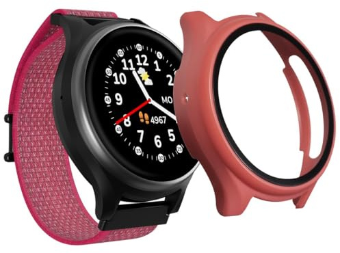ANIO Protector Case 2.0 für Anio 6 Kinderuhr, Schutzhülle, Hibiscus | Displayschutz vor Kratzern, Stößen & Beschädigungen, Cover zur Kinderleichten Montage, Volle Touchscreen-Funktionalität
