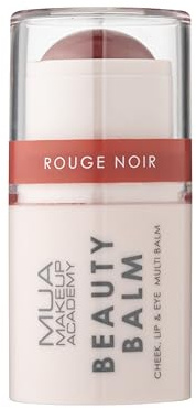 MUA Beauty Balm, Rouge Noir, Multi-Use Face Balm (Pack of 1) | Deep Burgundy Red Shade, For Cheeks, Lips & Eyes, Enriched with Shea Butter & Vitamin E, Vegan & Cruelty Free