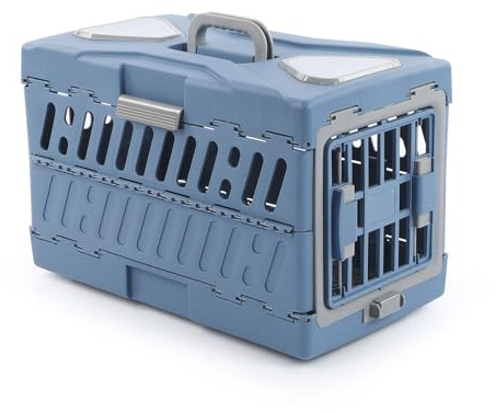 Cajas de Transporte para Gatos - de Transporte Plegable y portátil en Forma de Jaula, contenedor de Transporte portátil con asa, para Gatitos y Cachorros, así como para Exteriores, Aviones