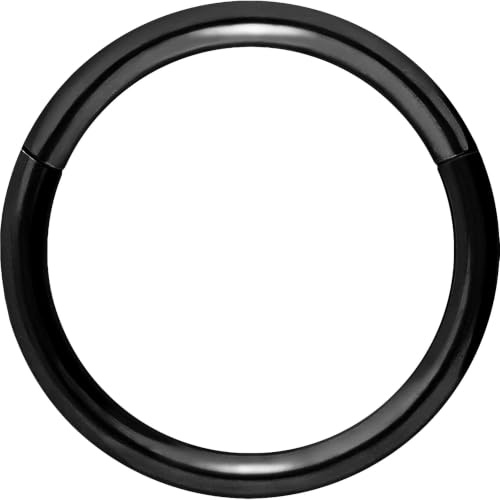 PIERCINGLINE Segmentring Clicker aus Chirurgenstahl - Piercing Ring in Gold, Silber, Rose, Schwarz oder Blau - für Nase, Septum, Ohr, Helix oder Tragus