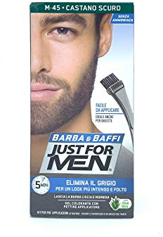 Just For Men Bart und Schnurrbart Permanente Farbe Dunkelbraun M45 2X 14 ml