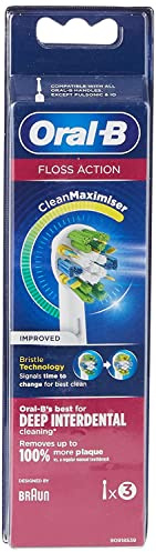 Oral-B FlossAction Aufsteckbürsten mit CleanMaximiser-Technologie, 3 Stück