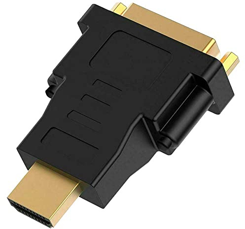 OcioDual Adaptador HDTV Macho a DVI-I 24+5 Hembra Negro M/H DVI-D 24+1 DL Dual Link Convertidor de Señal Video Digital Negro