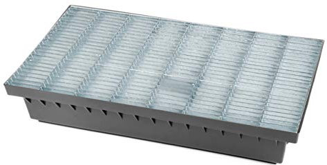 Schuhabstreifer Fußabtreter Fußmatte Abtreter Gitterrost Stahlrost verzinkt 58x37x10cm