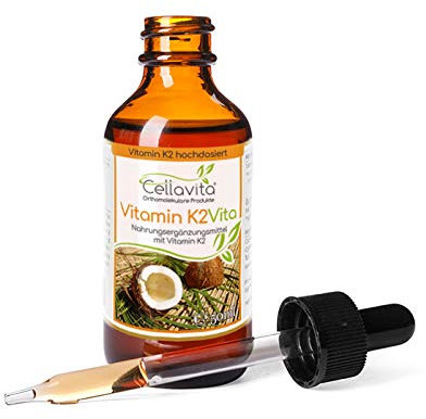 Cellavita Vitamin K2 100µg pro TD MK7 all trans vegan 1750 Tropfen | geprüft | (50ml)