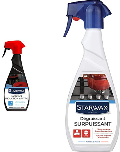 STARWAX Nettoyant Quotidien pour Vitrocéramique et Induction - 500ml -Idéal pour Nettoyer les Plaques en Vitrocéramique et Enduction & Dégraissant Intensif pour Cuisine - 500ml