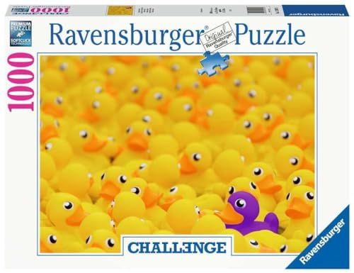 Ravensburger Challenge pussel 17097 – pipande anka 1000 delar, blå