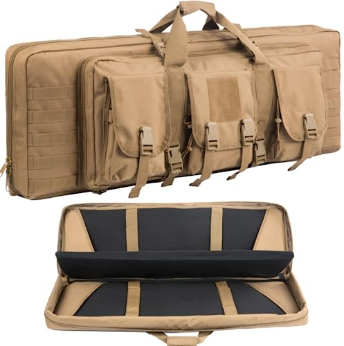 ACEXIER 36/42/47 Zoll Doppelgewehrkoffer Tasche Outdoor Taktischer Waffenkoffer Gewehr & Pistolentasche Lange Waffentasche für Jagdbereich Sporttransport