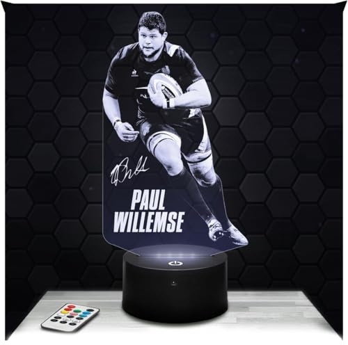 Lampephoto.fr - Paul Willemse Rugby 3D Lampe, Touch Nachtlicht, Deko Frankreich Rugbyspieler Sportler, Geschenkidee Mann objekt Paul Willemse Rugby Nachtlicht Erwachsene deko Zimmer, 3D Led Illusion
